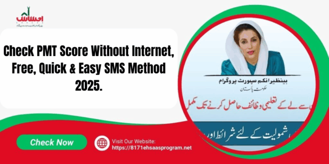 How to check PMT score via SMS using CNIC - 8171 Ehsaas Program